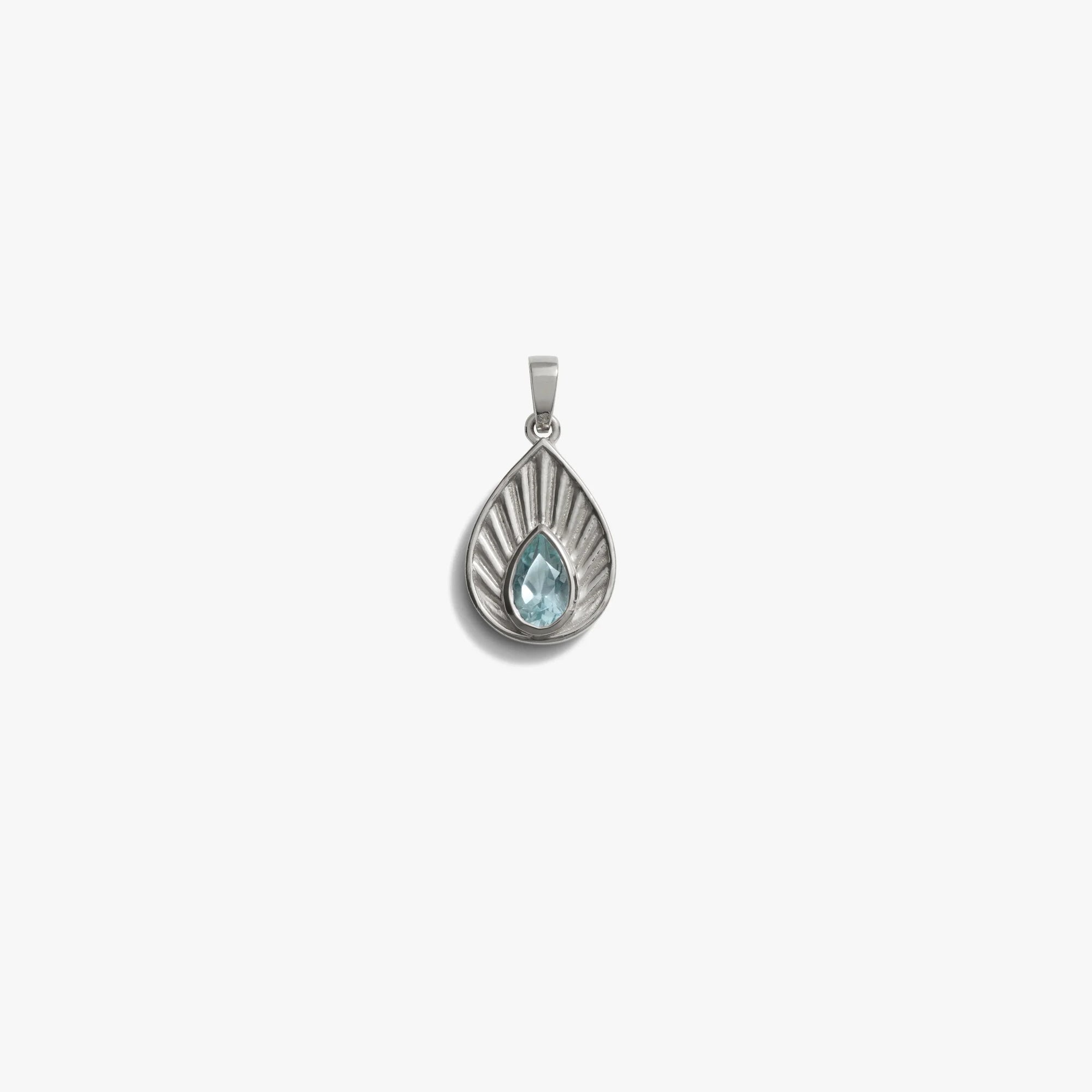 Awe Inspired Pendants Sterling Silver / Blue Swiss Topaz Aura Pendant