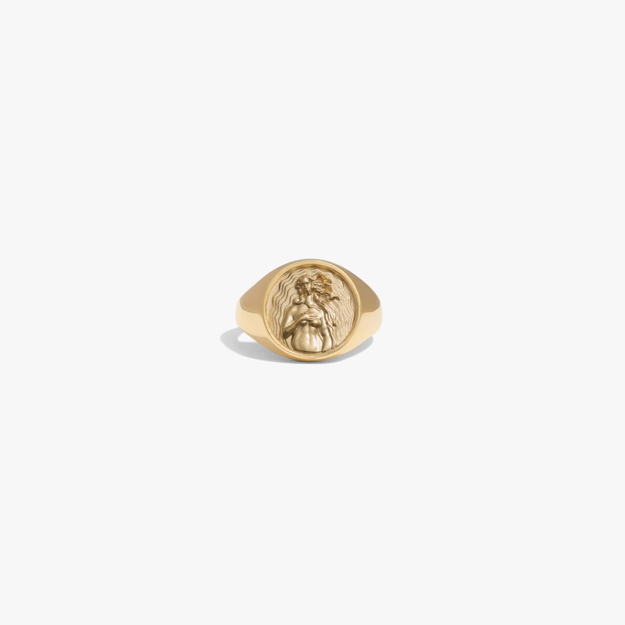 Awe Inspired Rings 14K Yellow Gold Vermeil / Aphrodite / 6 Goddess Rework Signet Ring