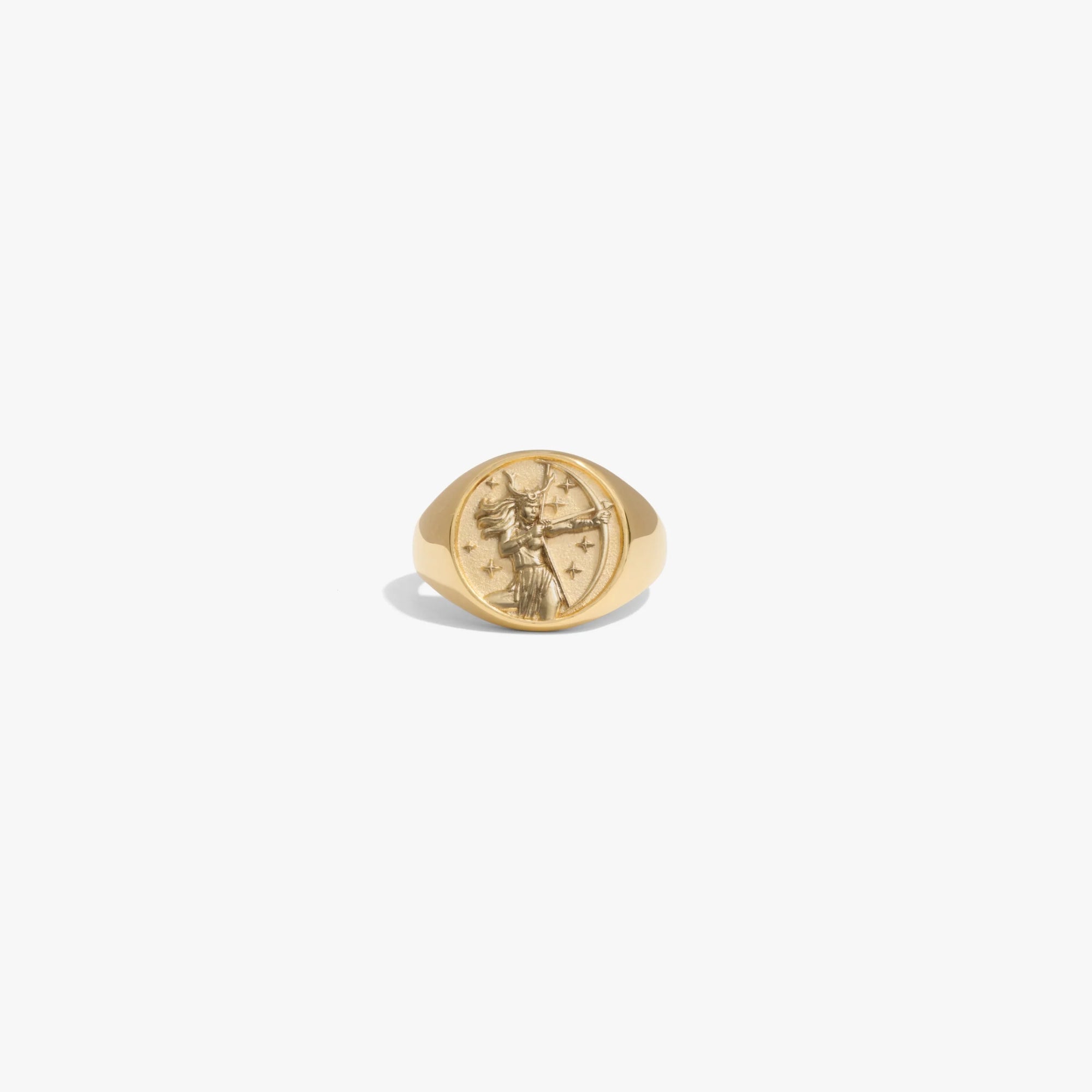 Awe Inspired Rings 14K Yellow Gold Vermeil / Artemis / 6 Goddess Rework Signet Ring