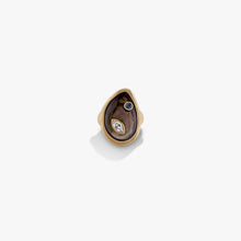 Awe Inspired Rings 14K Yellow Gold Vermeil / Black Mother of Pearl / 6 Organic Pearl Gemstone Ring