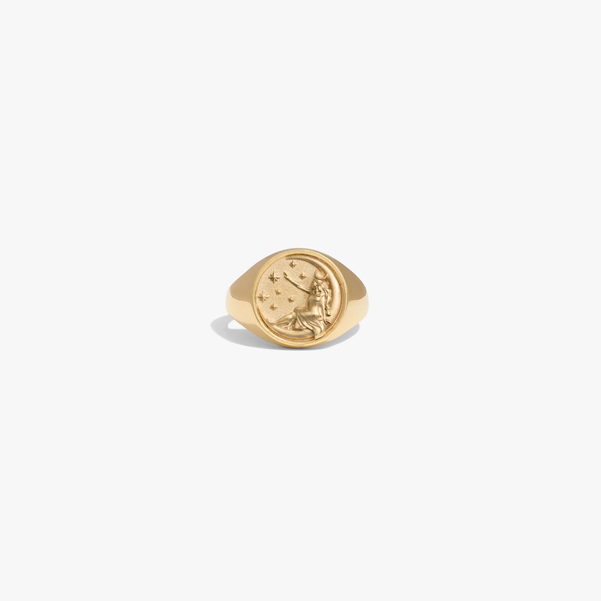 Awe Inspired Rings 14K Yellow Gold Vermeil / Selene / 6 Goddess Rework Signet Ring