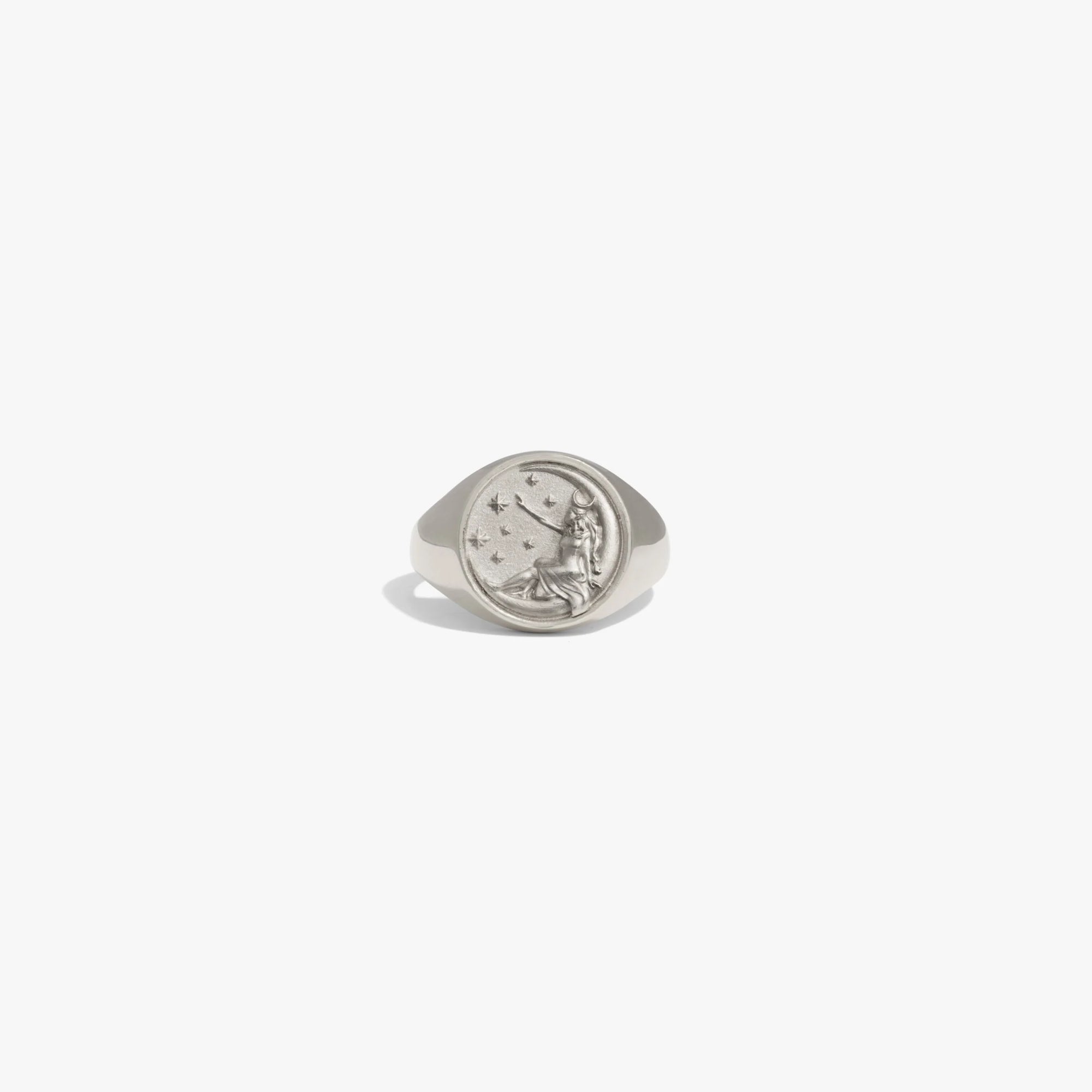 Awe Inspired Rings 925 Sterling Silver / Selene / 6 Goddess Rework Signet Ring
