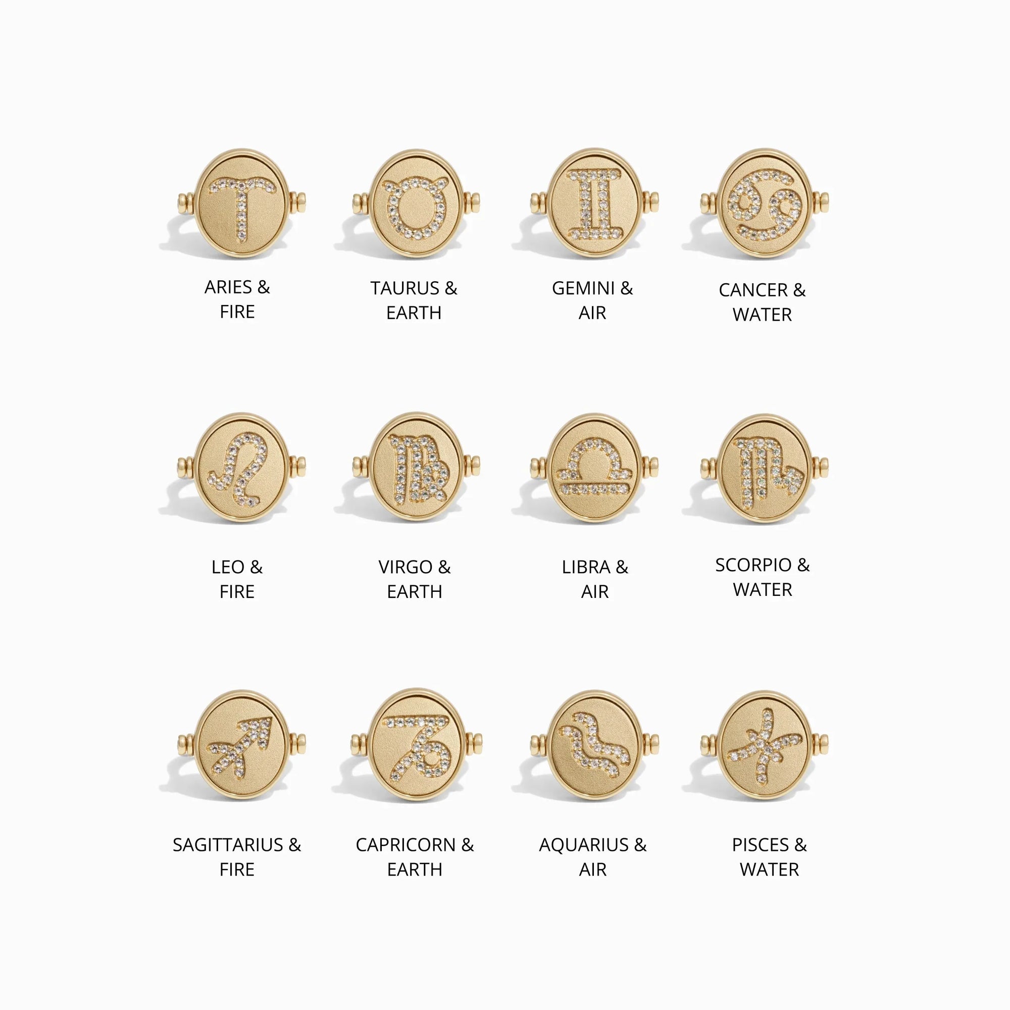 Awe Inspired Rings Aquarius & Air Flip Ring