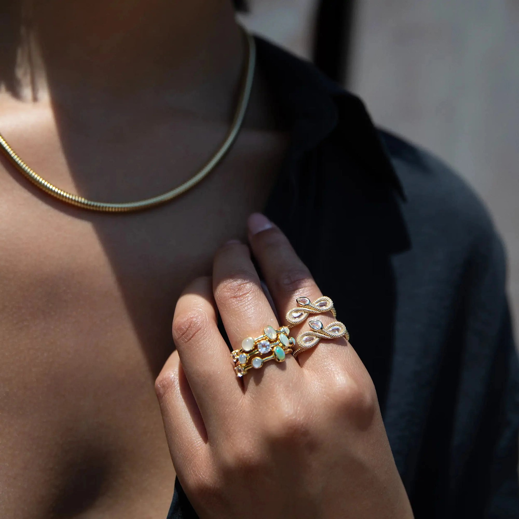 Awe Inspired  Rings Infinity Snake Ring
