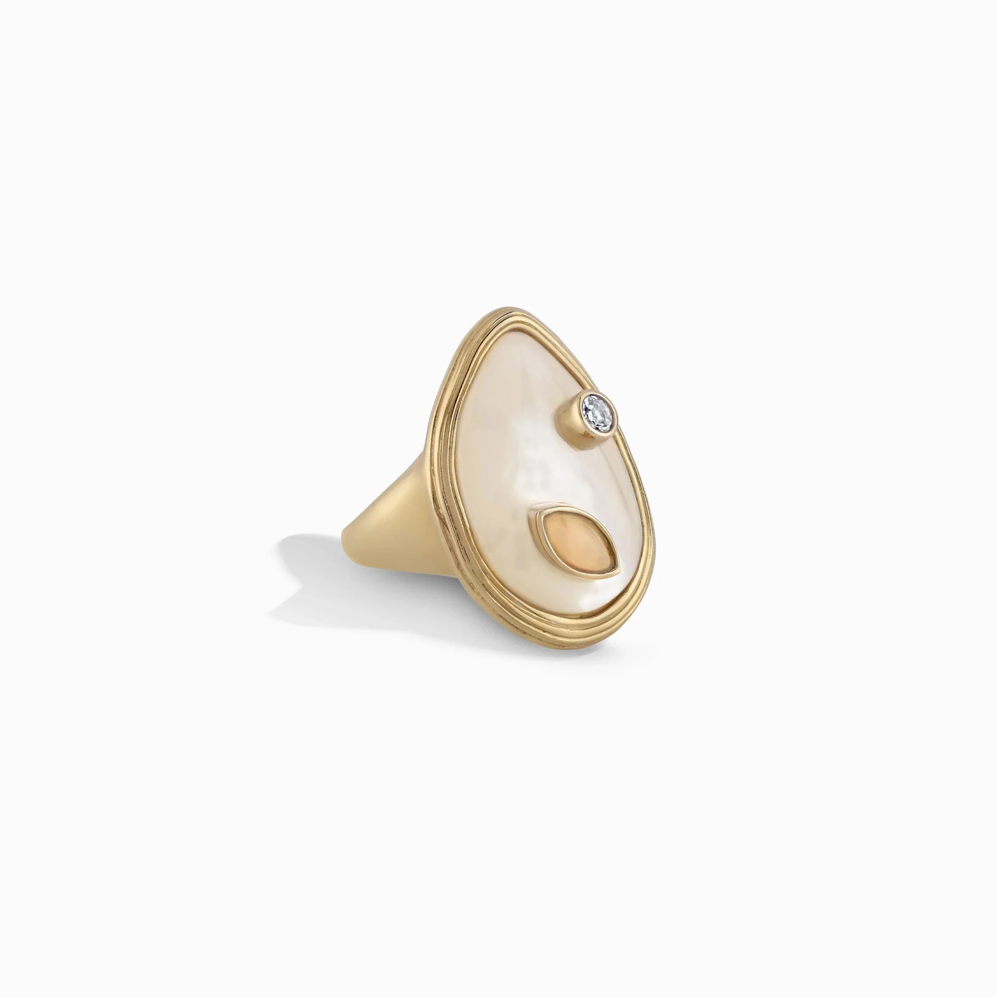 Awe Inspired Rings Organic Pearl Gemstone Ring