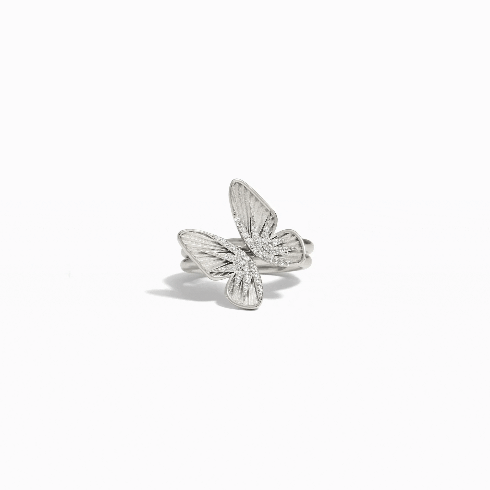Awe Inspired  Rings Butterfly Wing Stacking Rings
