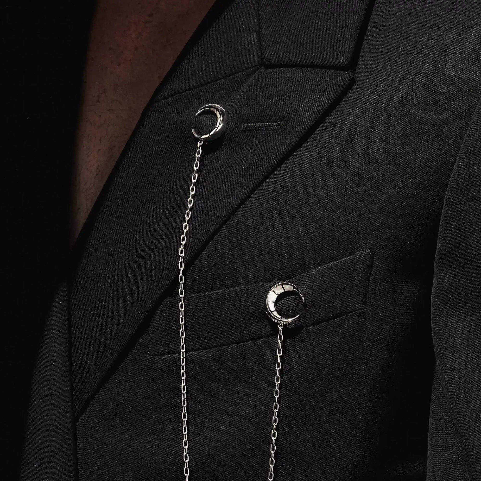 Awe Inspired  Accessories Double Crescent Moon Brooch