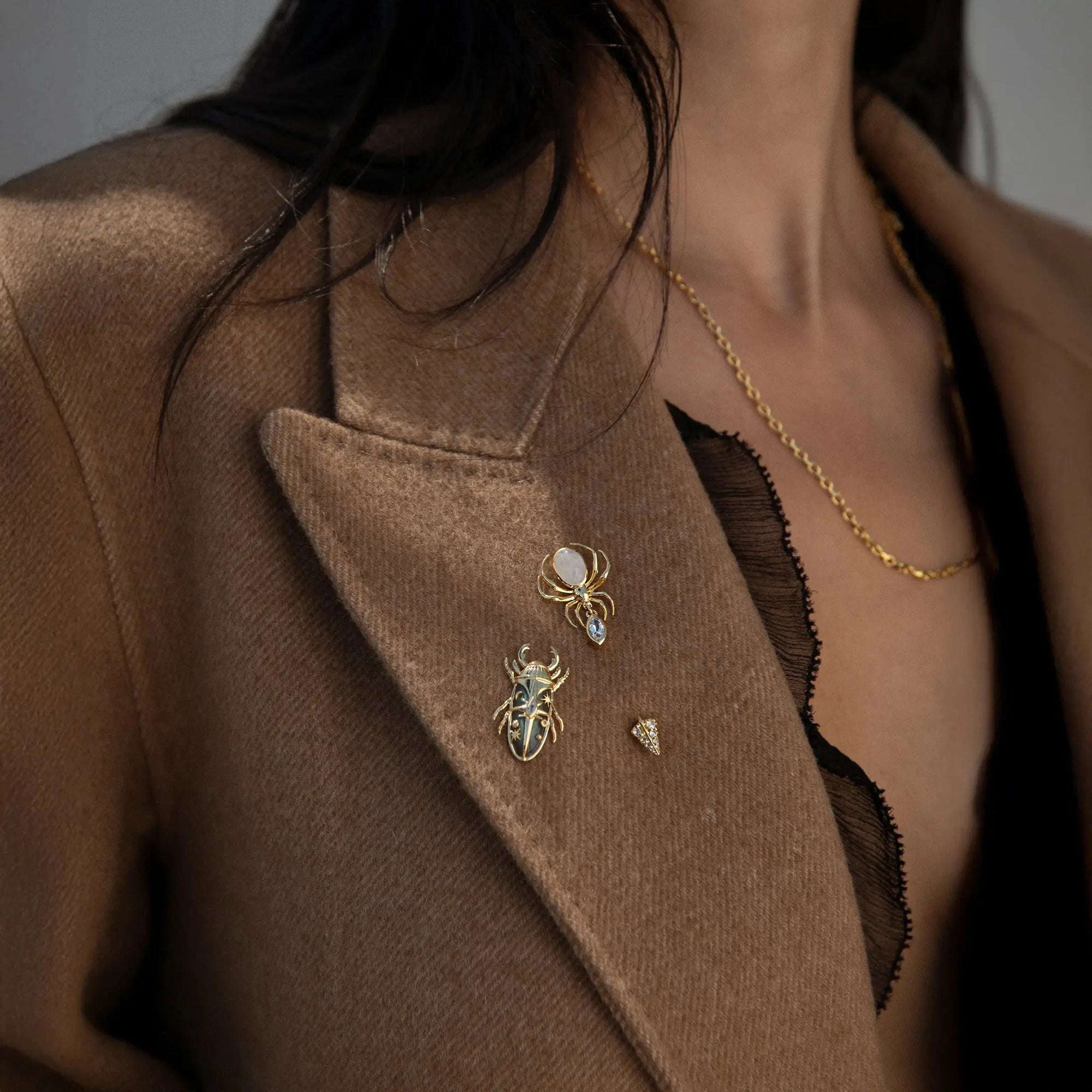 Awe Inspired Tools Labradorite Beetle Brooch