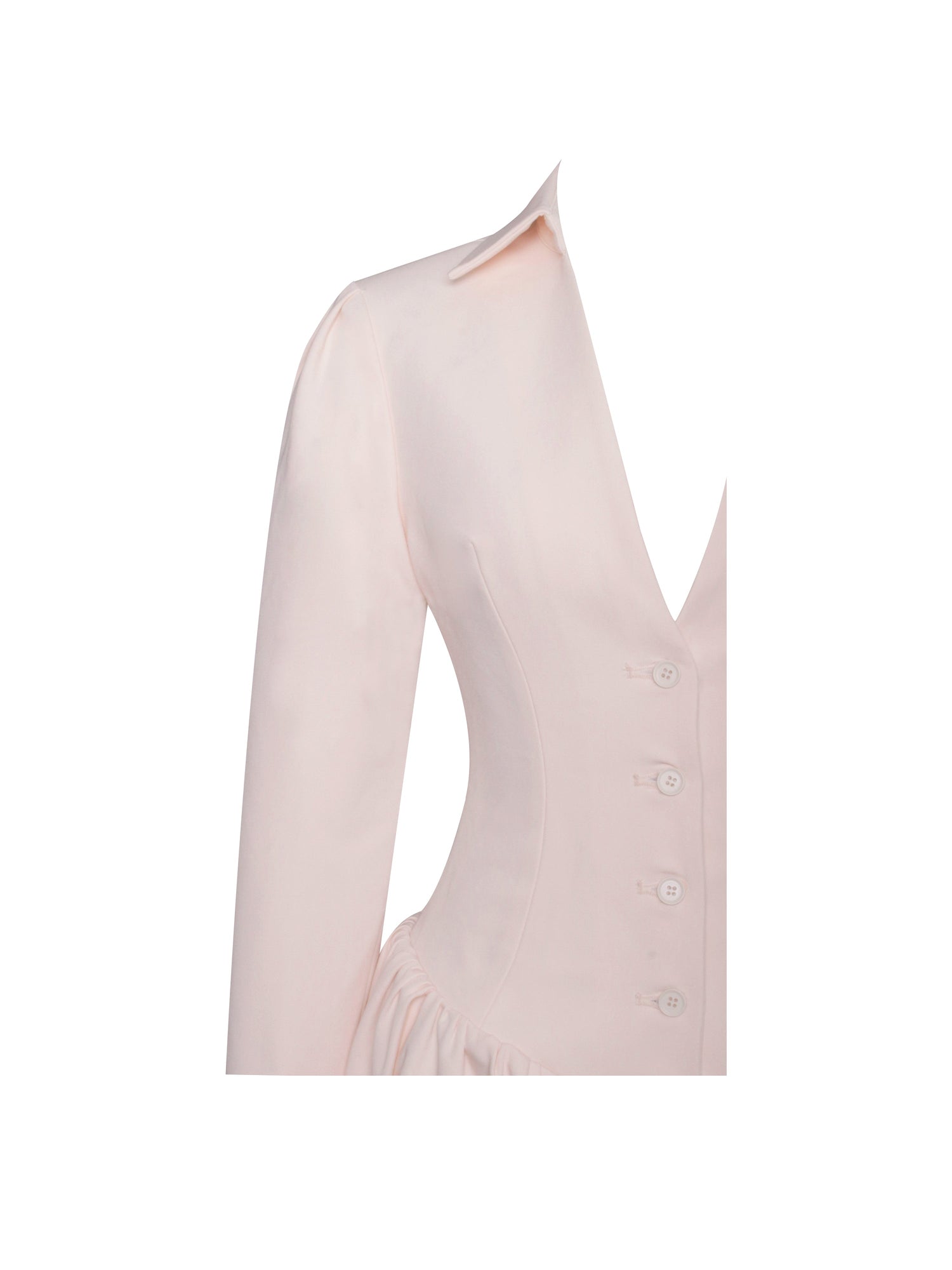 Xabrina Macaron Long Sleeve Shirt Mini Dress | Pink