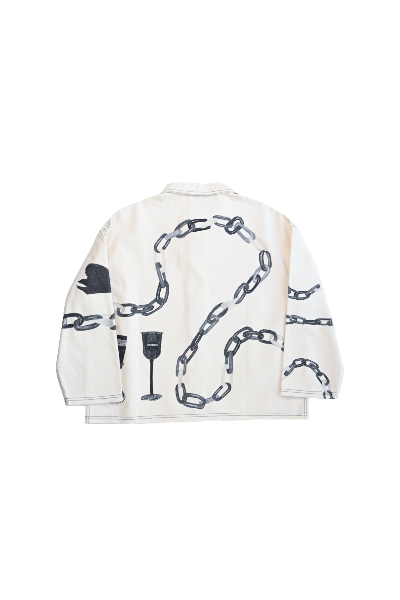 Britton Canvas Jacket | White & Black