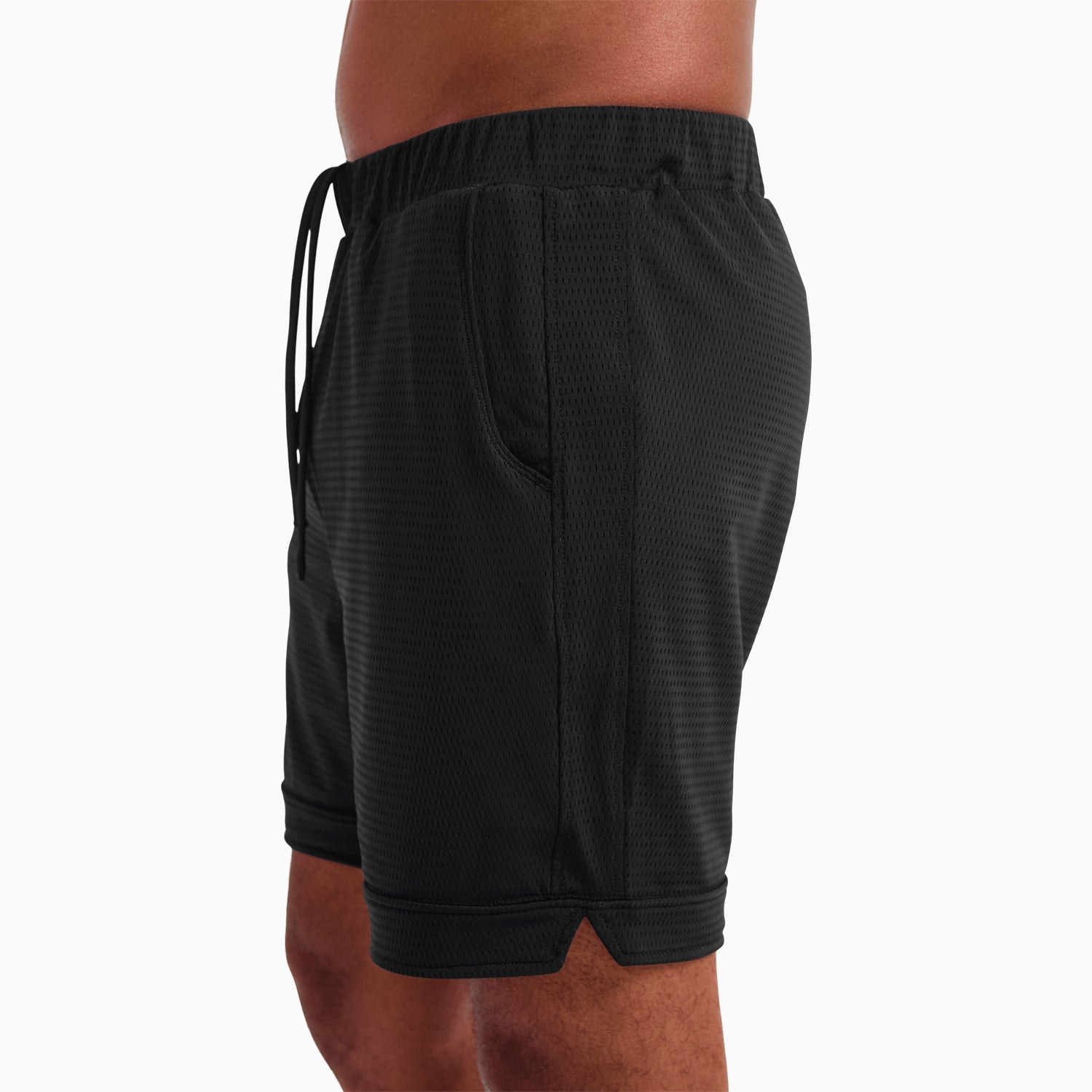 Lined Mesh Lounge Shorts | Black