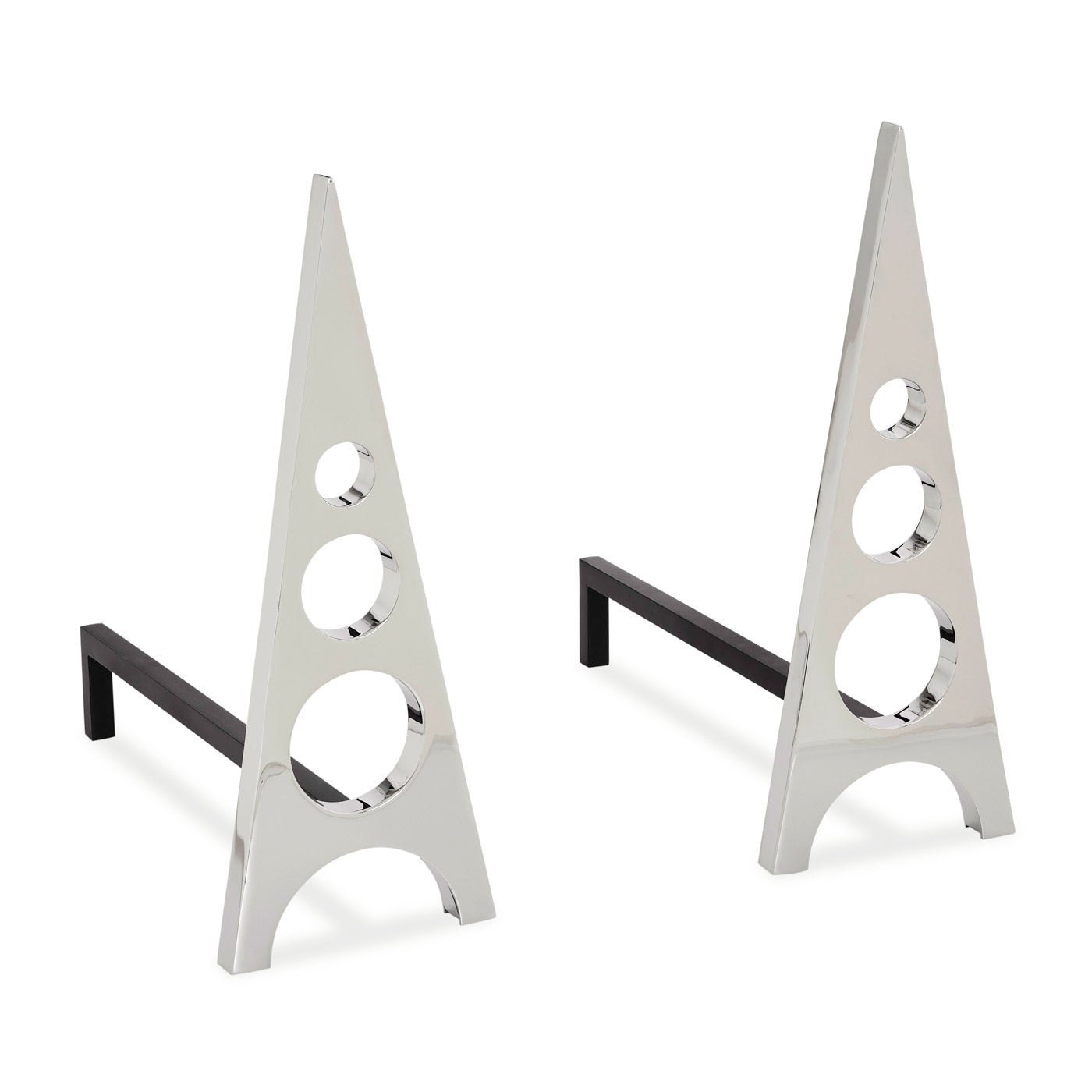 Berlin Andirons | Polished Nickel