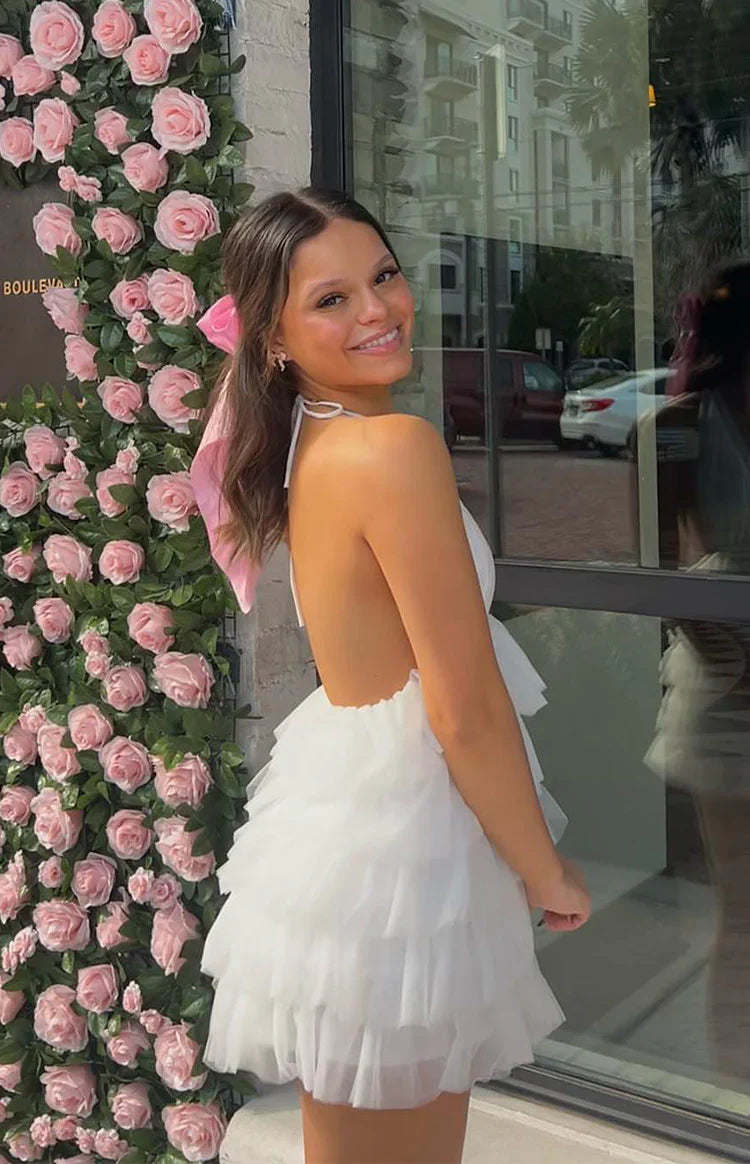 Birthday Cake Mini Dress | White