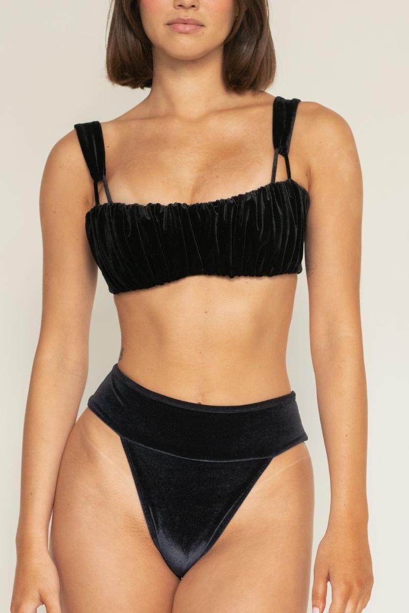 Tamarindo Binded Bikini Bottom | Black Velvet