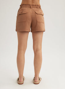 Callie Ruffle Short | Terracotta Brown