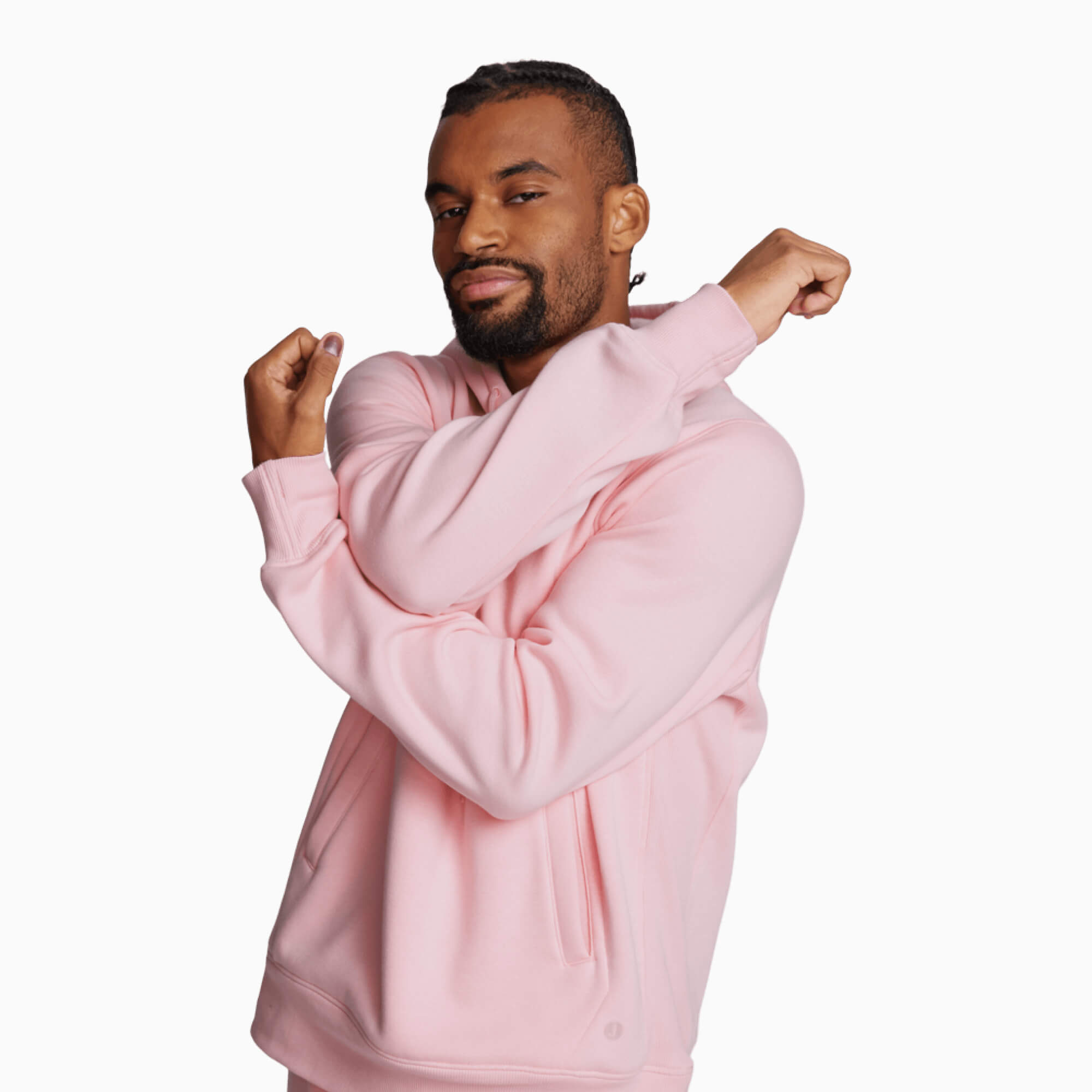 Chilluxe Brushed Fleece Hoodie | Flamingo