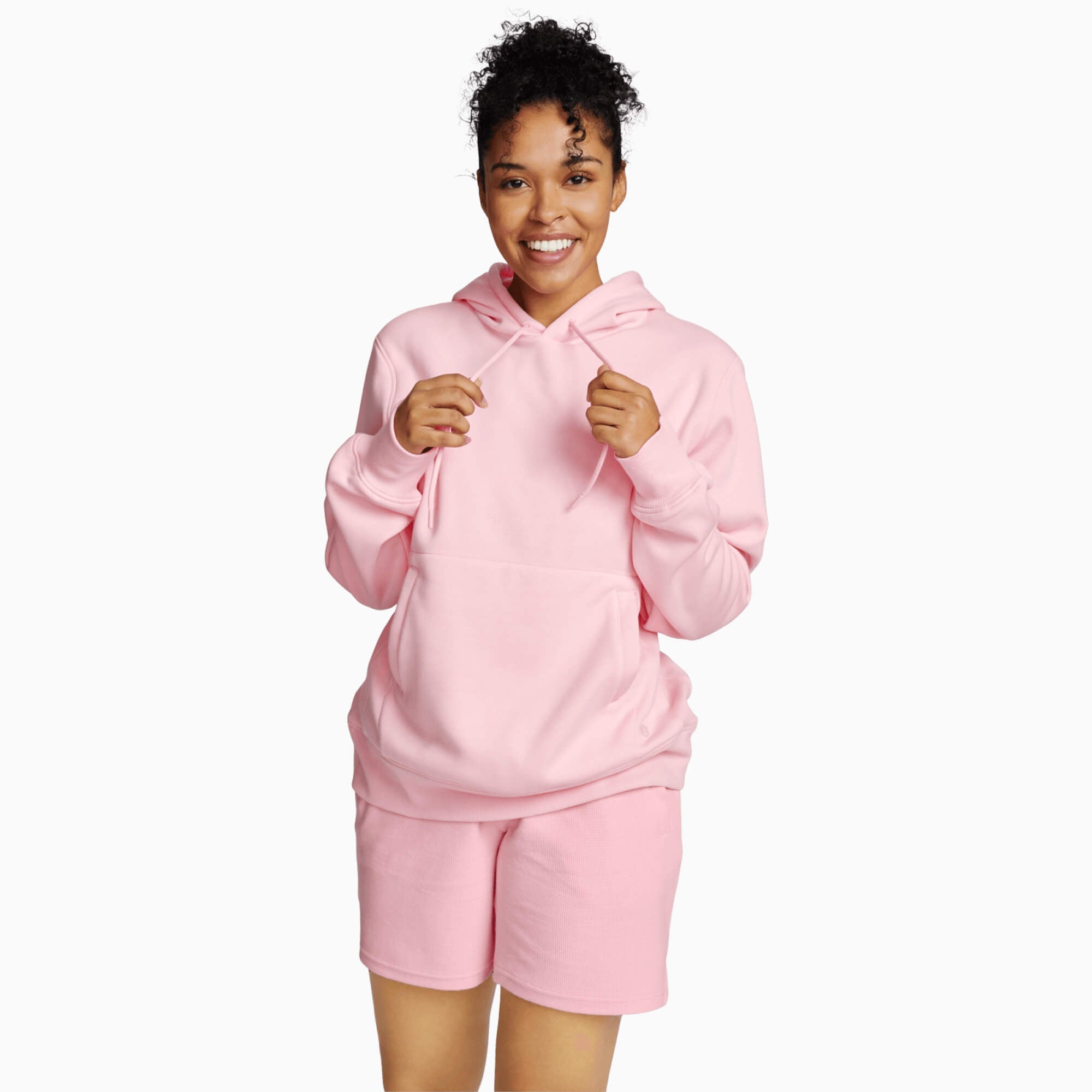Chilluxe Brushed Fleece Hoodie | Flamingo