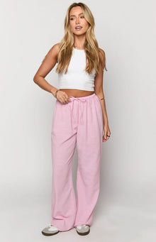 Cici Striped Drawstring Pants | Pink