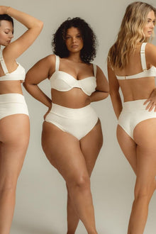 Bustier Bikini Top | Cream Rib
