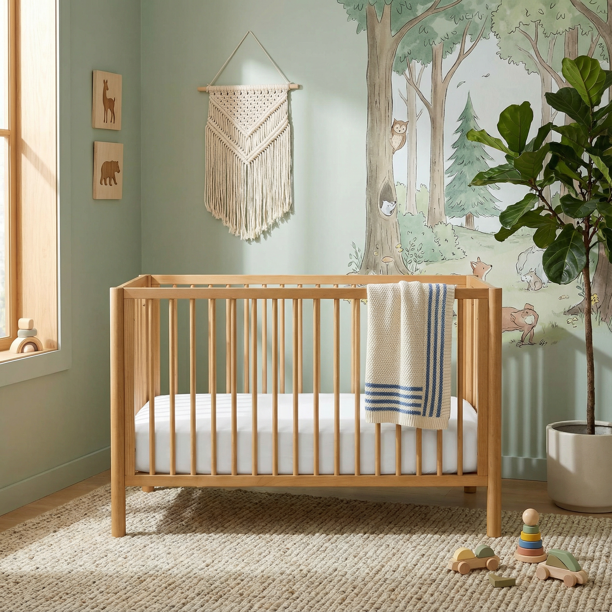 CleanBamboo Signature Sateen crib and toddler fitted sheet in bamboo lyocell with elastic hem for 53 x 30 x 7 mattresses