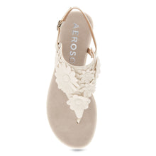 Connie Sandal Flat | Eggnog Faux Leather