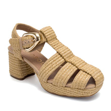 Soave Sandal Platform | Natural/Beige Bisque Basket Raffia