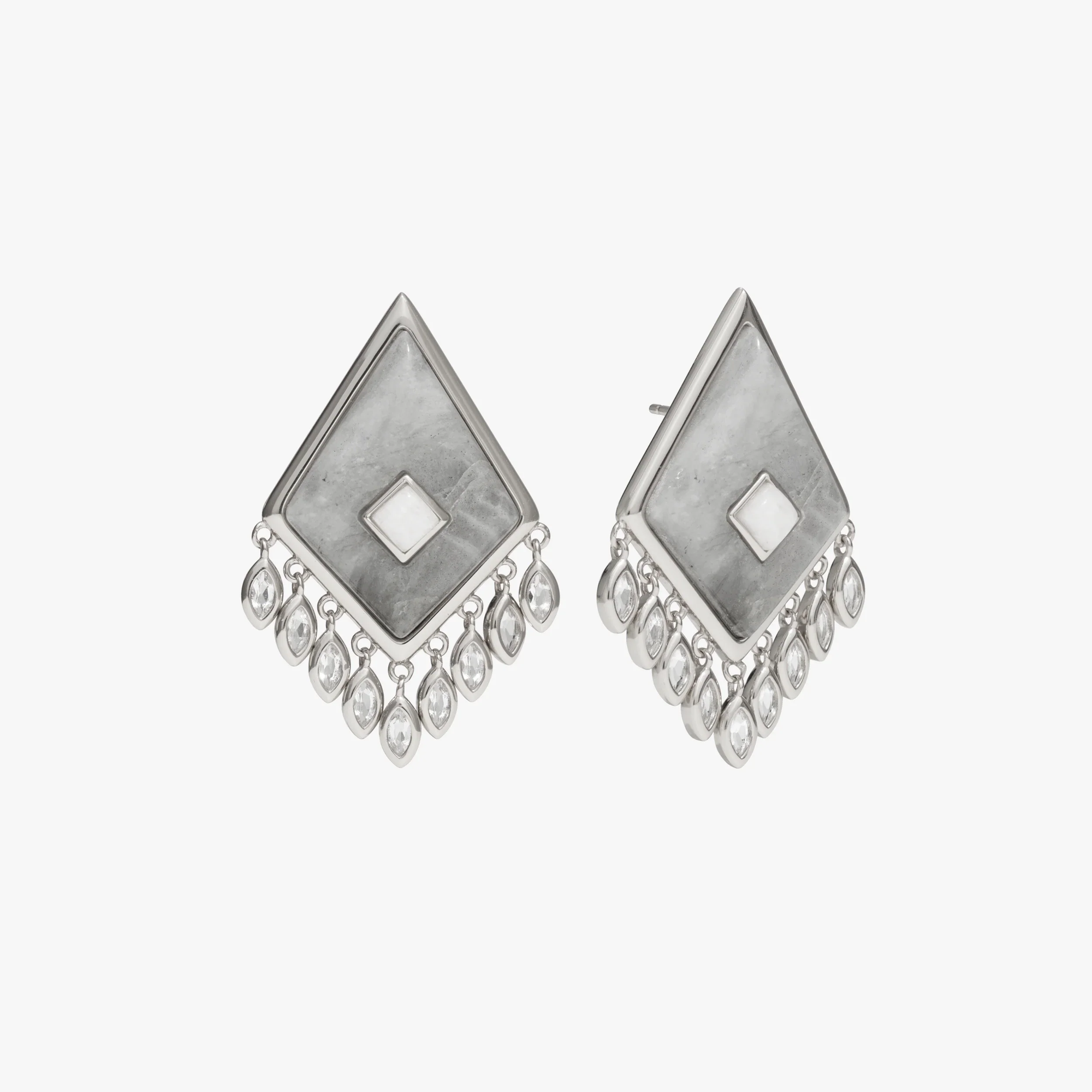 Awe Inspired Earrings 925 Sterling Silver / Single [WIP] Labradorite Boho Kite Earrings