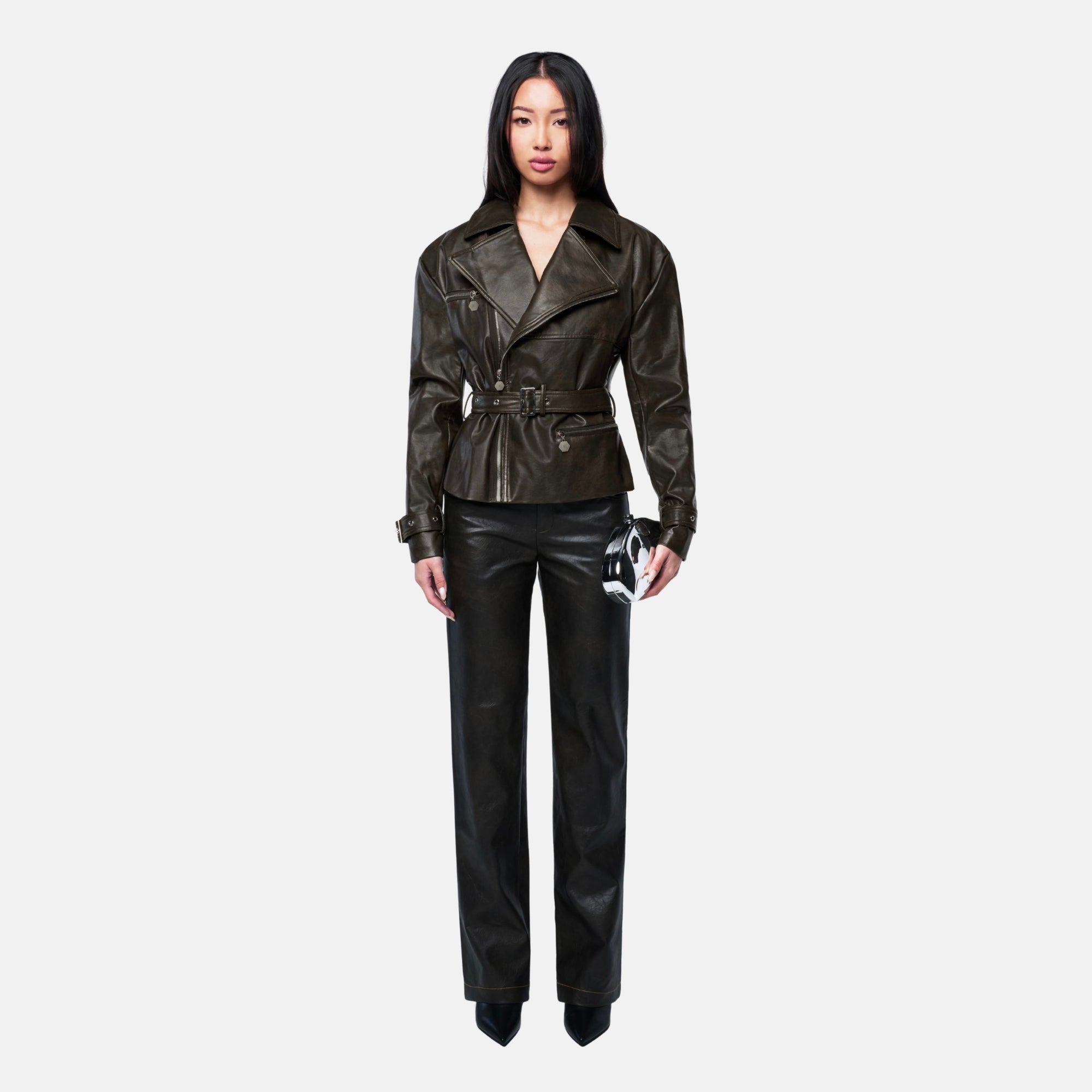 OW Collection DAPHNE Jacket Jacket 237 - Distressed Black