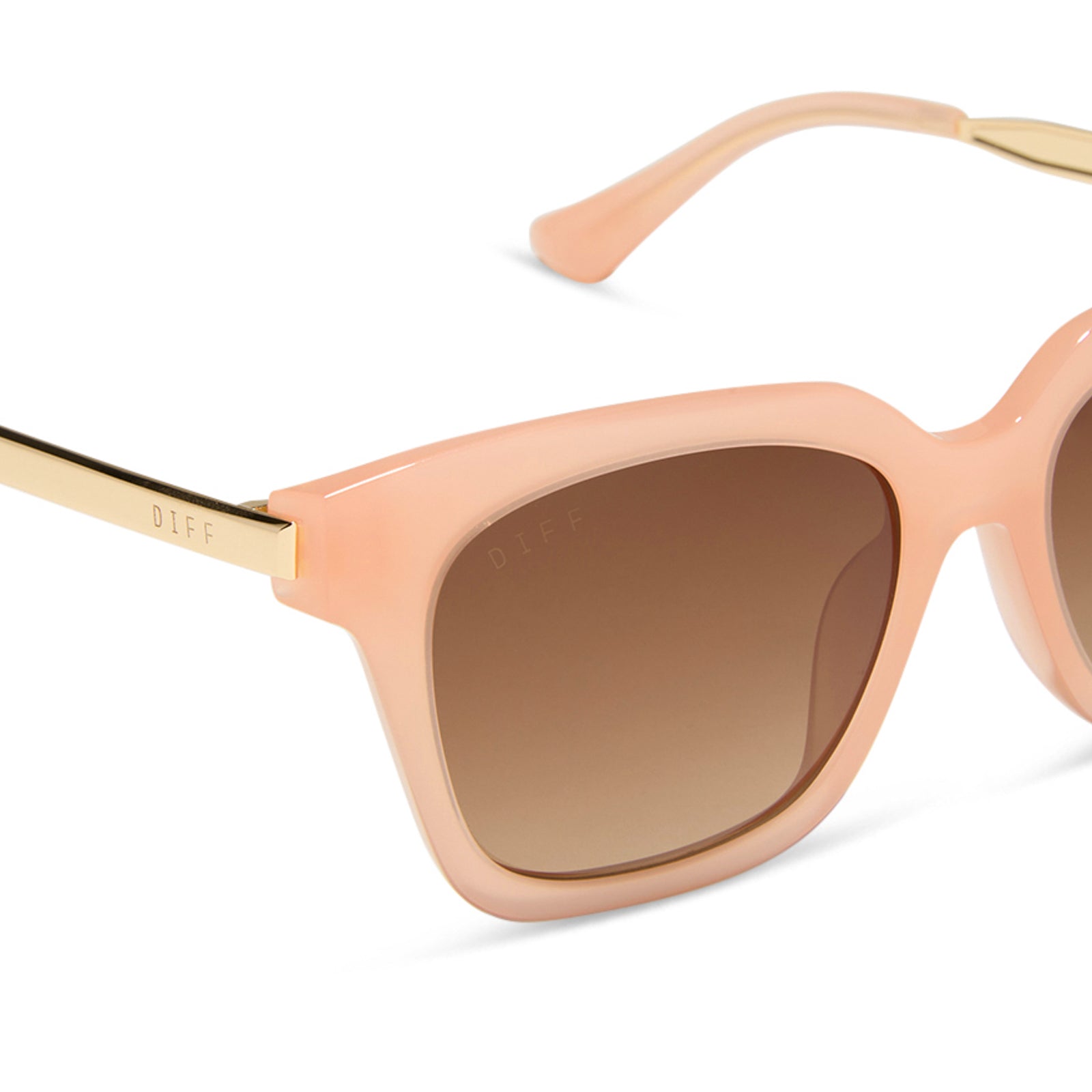 Womens | Bella XS Sunglasses | Peach | Brown Polarized Lenses