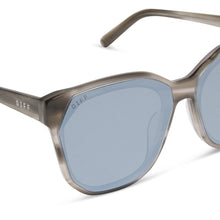 Womens | Gia Sunglasses | Smoke Marble | Grey/Silver Flash Lenses