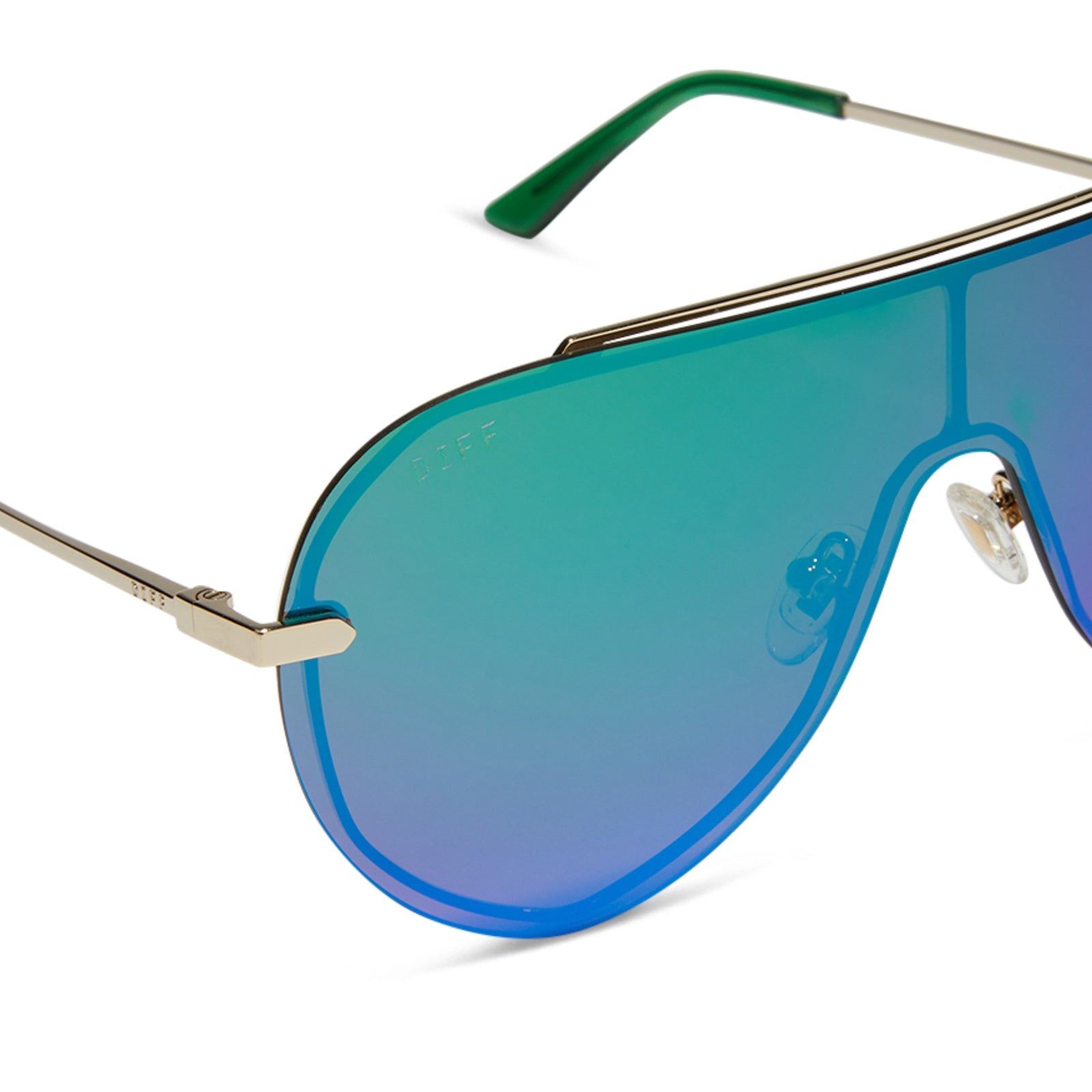 Womens | Imani Sunglasses | Gold | Green Lenses