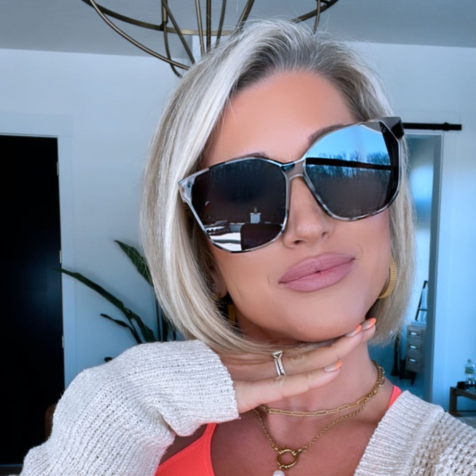 Womens | Gia Sunglasses | Cream Tortoise | Grey Lenses