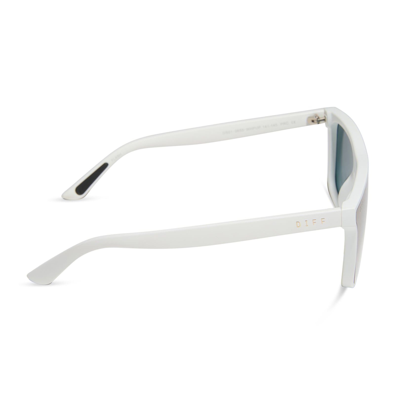 Unisex | Flash Sunglasses | Matte White | Purple Polarized Lenses