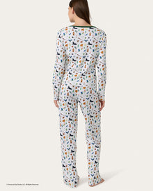 Womens | Elphaba Print Long PJ Set x Wicked | Cream