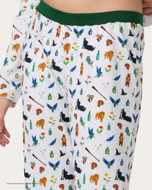 Womens | Elphaba Print Long PJ Set x Wicked | Cream