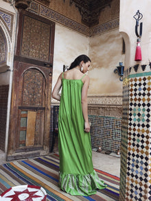 Fari Dress - Palms Vert - diarrablu