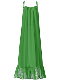 Fari Dress - Palms Vert - diarrablu