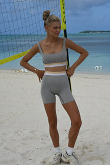 Aly Ribbed Shorts | Neutral