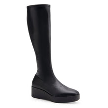 Cecina Boot Platform | Black Faux Leather