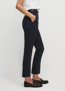 navy pinstripe