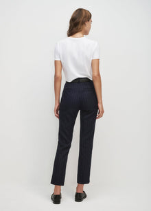 navy pinstripe
