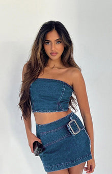 Elouise Tube Top | Denim
