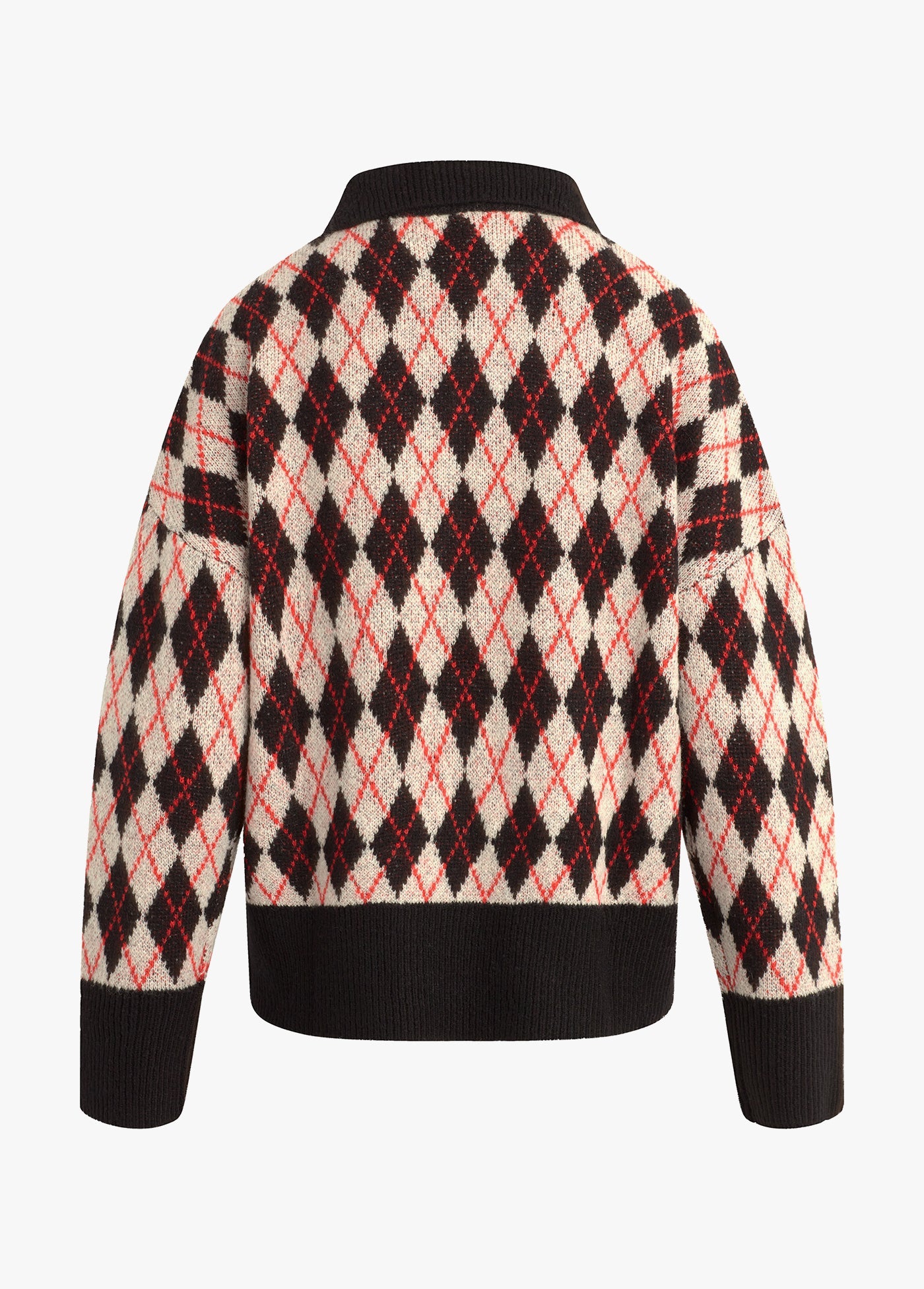 black red argyle