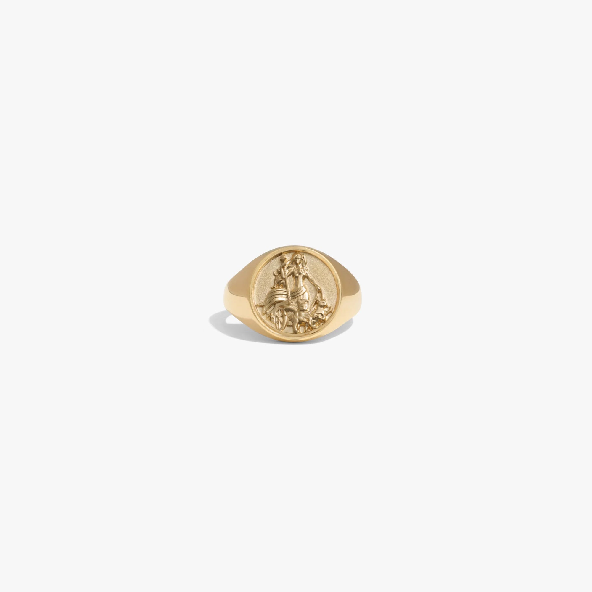 Freya signet ring gold