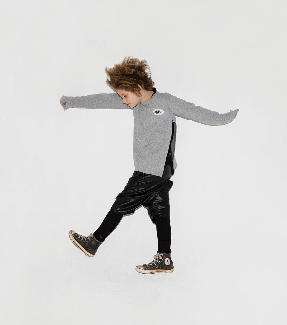 Kid | Side Slit Sweatshirt | Heather Grey