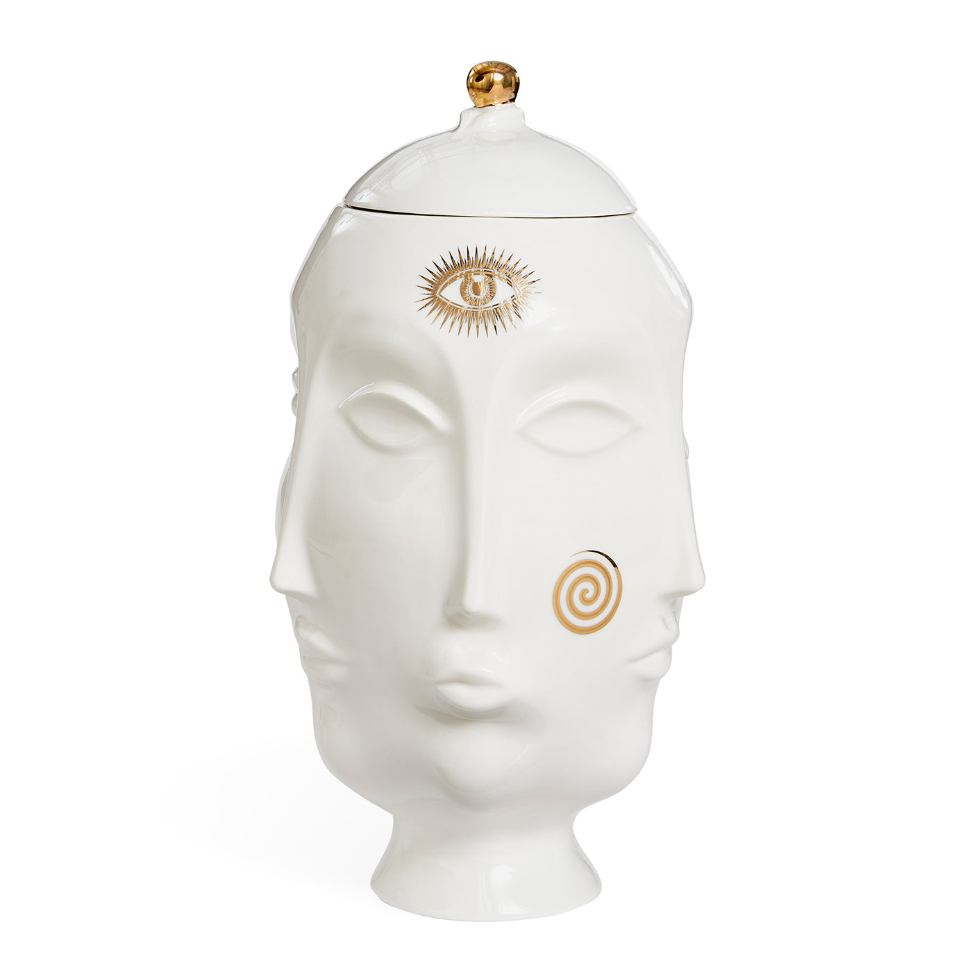 Gilded Frida Urn | White/Gold