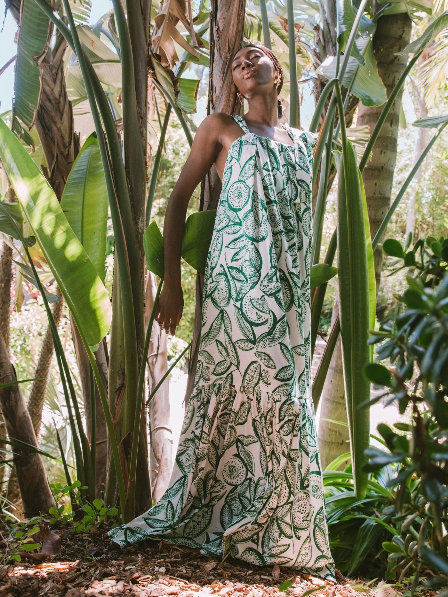 Gnoor Dress - Flora Green - diarrablu