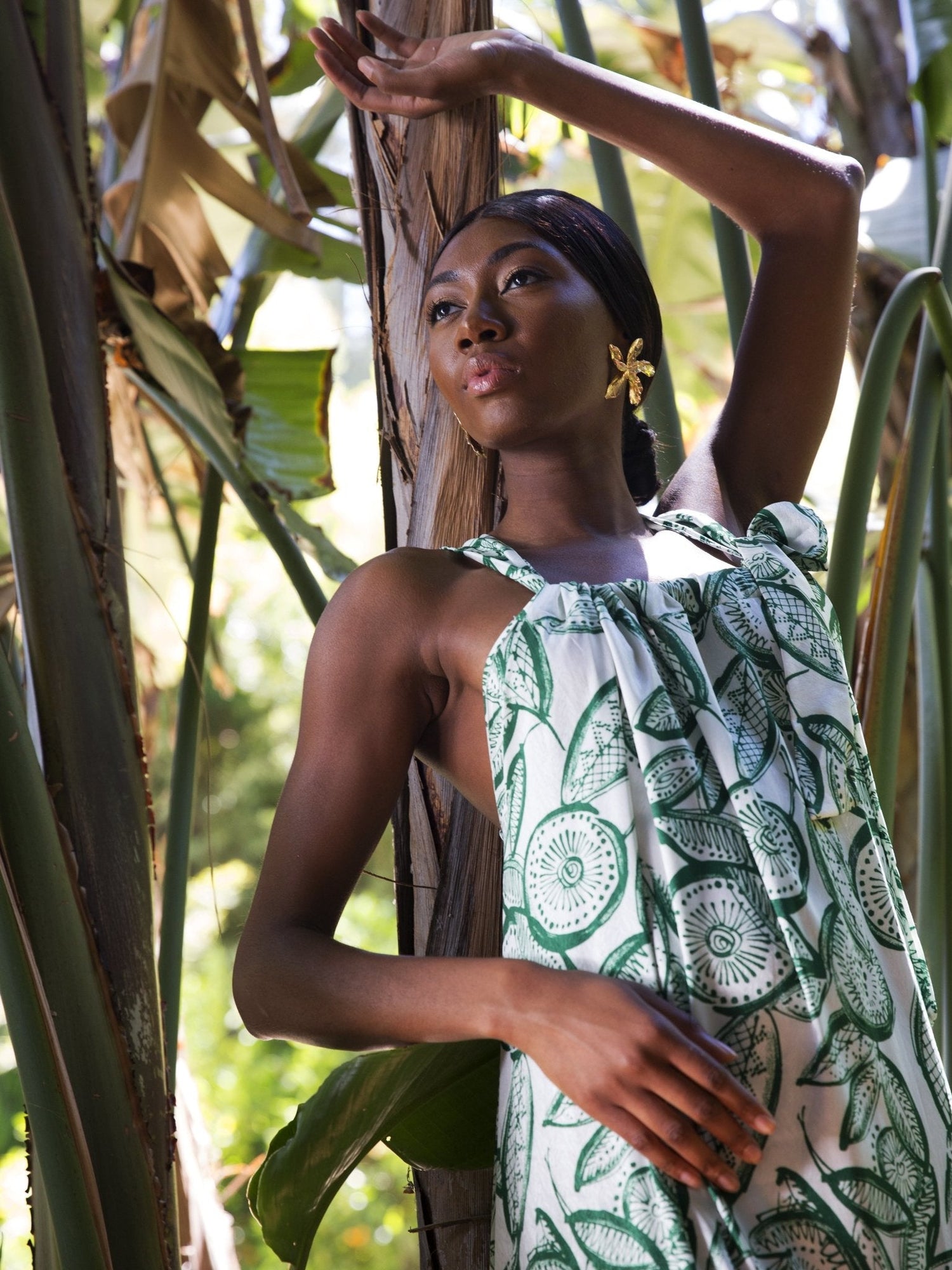 Gnoor Dress - Flora Green - diarrablu