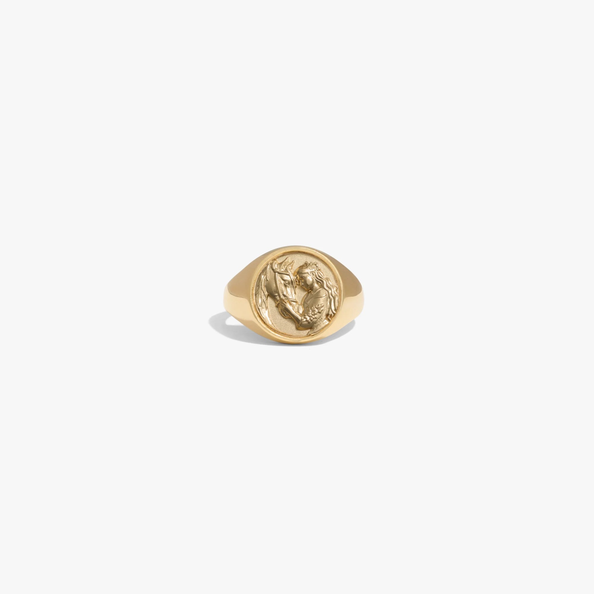 Awe Inspired Rings 14K Yellow Gold Vermeil / Rhiannon / 6 Goddess Rework Signet Ring