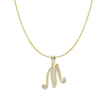 THE ICED OUT SCRIPT INITIAL NECKLACE - The M Jewelers